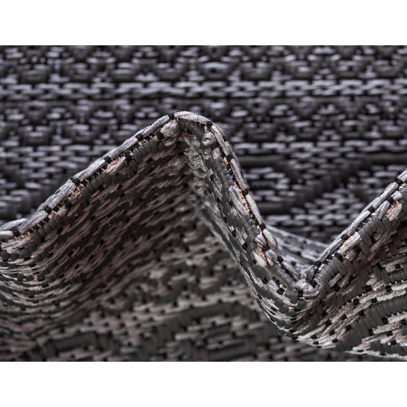 Snelling Abstract Indoor / Outdoor Rug, Runner 2'2" x 6', Gray