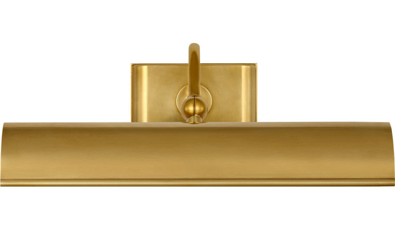 Hessen Picture Light, 4.75" H x 12" W x 9" D, Natural Brass