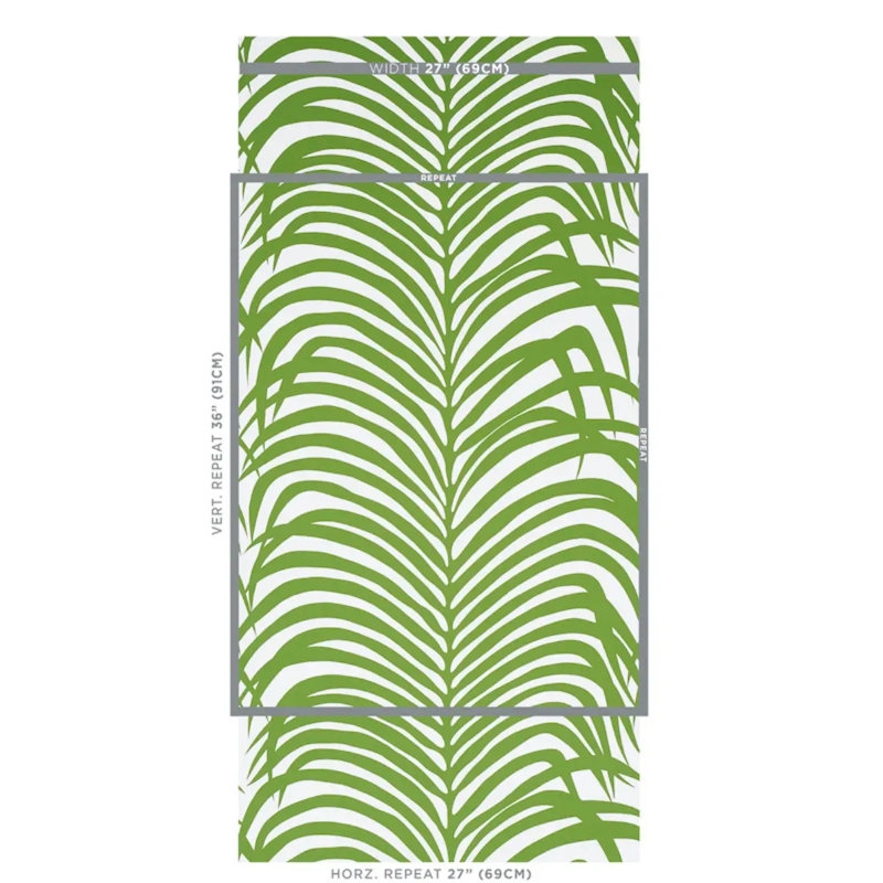 Papier peint Zebra Palm, Jungle