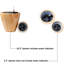 Pot à réserve d'eau de 2,5 cm (10 po) - Fini brun - Indicateur du niveau d'eau - Simplifie l'entretien des plantes - Bois et plastique - Ornements peints à la main - Embellit les pots
