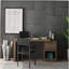 Bureau à domicile extensible, couleur noyer-1421254573