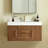 39.4 Inch Modern Wall Mounted Bathroom Vanity with Sintered Stone Top Walnut Finish and Undermount Ceramic Sink-1441923066-1441923064