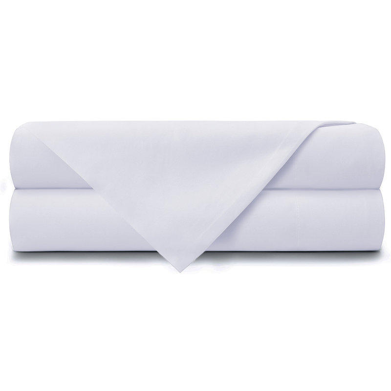 Super Soft Egyptian-Quality Cotton Brushed Flat Sheet, King Flat Sheet, White