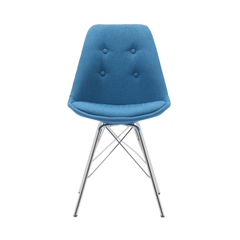 Chaise d'appoint rembourrée Heath, Bleu