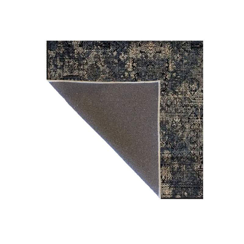 Tapis noir lavable en forme de flocon de neige noir, Tapis de couloir 3 pi 3 po x 9 pi 10 po