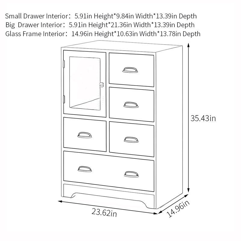 Armoire décorative moderne de couleur unie, Rouge