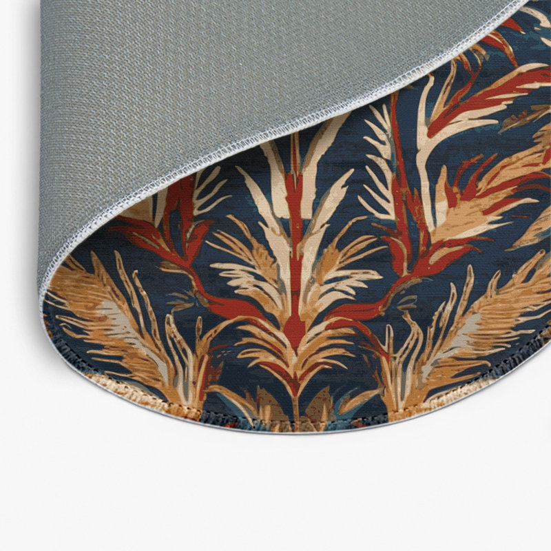 Tapis d'intérieur et d'extérieur gris français, Rond 5 pi