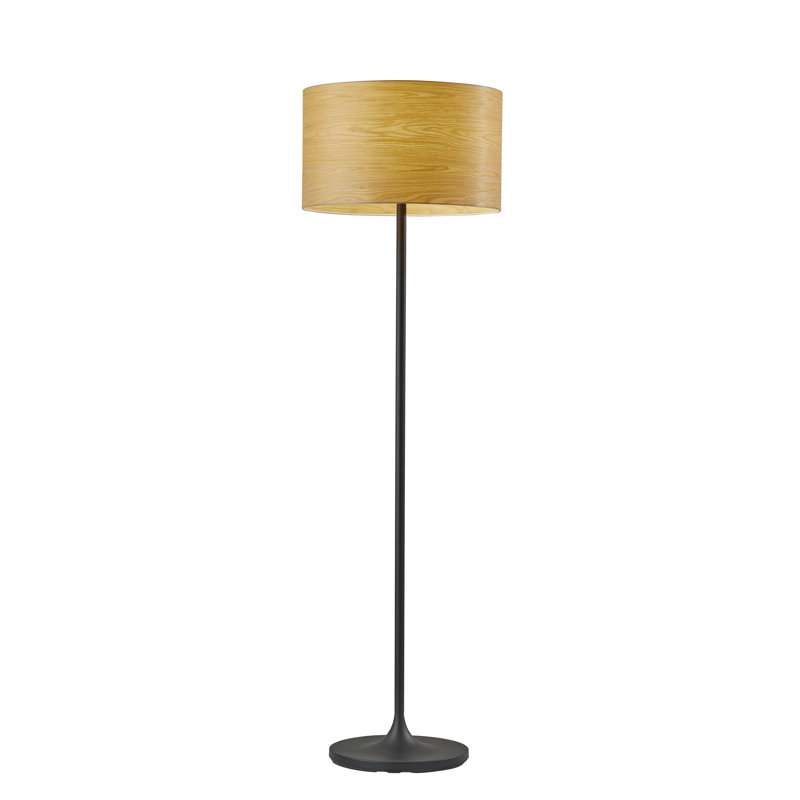 Lampe sur pied 60 po California, Noir, Beige