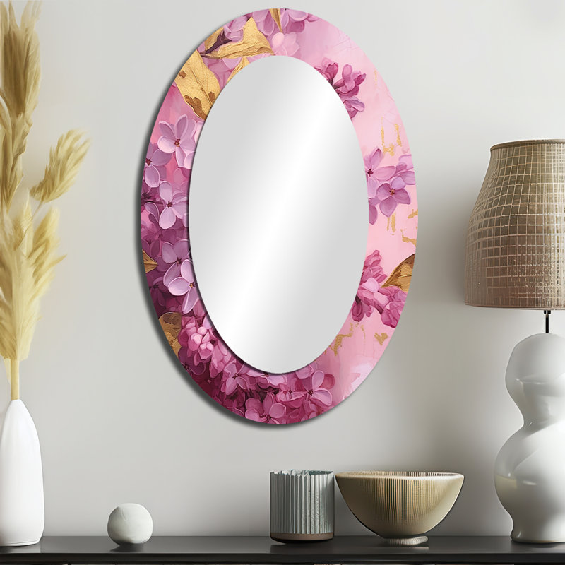 Miroir mural rose et rose, 36 po x 24 po