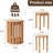 Stools Set Of 4 Wooden Stools Stool Nesting Side Tables Nesting Coffe Table Sturdy And Durable,No Installation Required,Top Stackable Stool For Saving Space(Bar Stools)-108233322