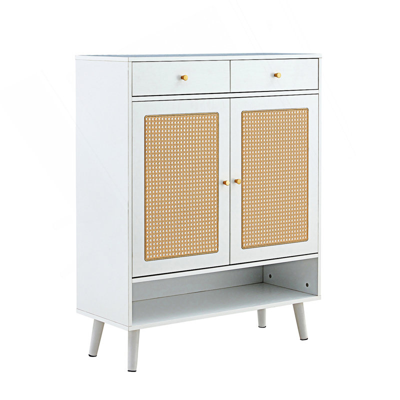 Armoire décorative, armoire à chaussures minimaliste moderne multifonctionnelle, Blanc
