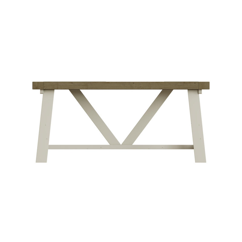 Brents Rectangular Trestle Base Dining Table Solid Reclaimed Pine 1.6m or 2m., 200" L x 100" W