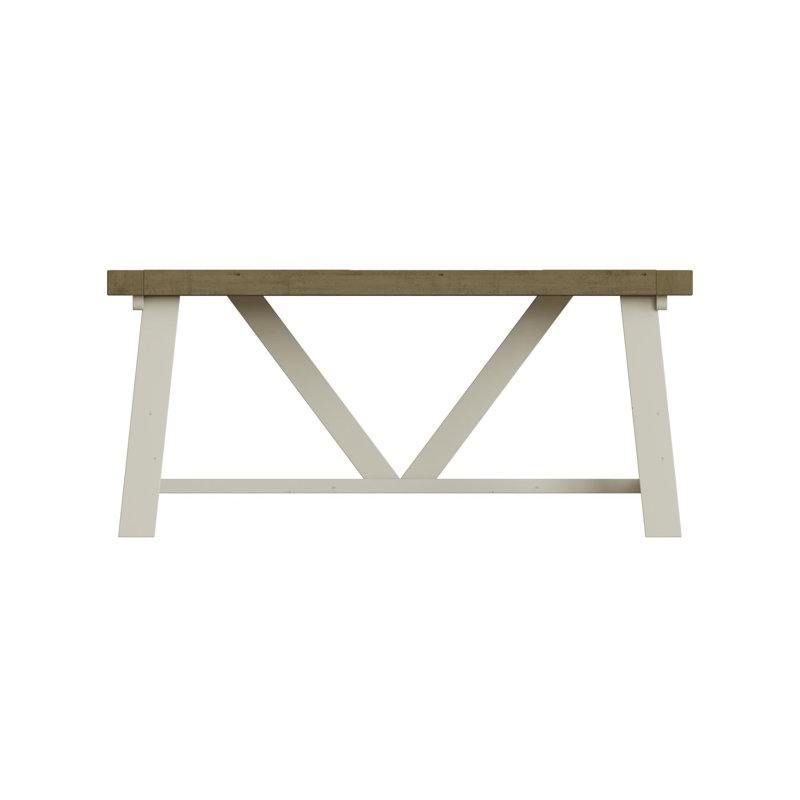 Brents Rectangular Trestle Base Dining Table Solid Reclaimed Pine 1.6m or 2m., 160" L x 100" W