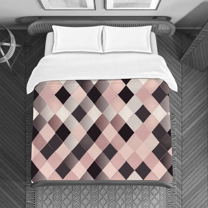  Minimalist Diamond Duvet Cover, Twin Duvet Cover
