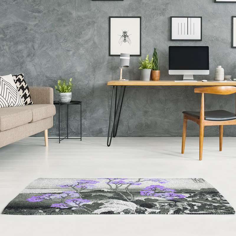 Chenille Floral Indoor Rug, Rectangle 2' x 3'