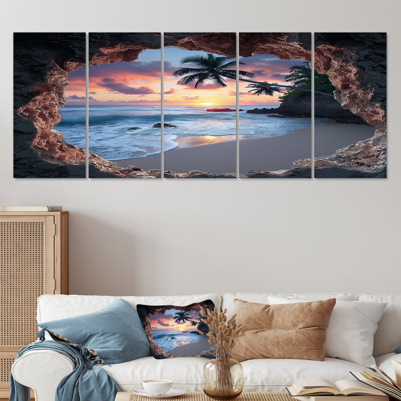 Riegel - Sunset Wall Art For Living Room 5 pièces, H 28 po x l 60 po