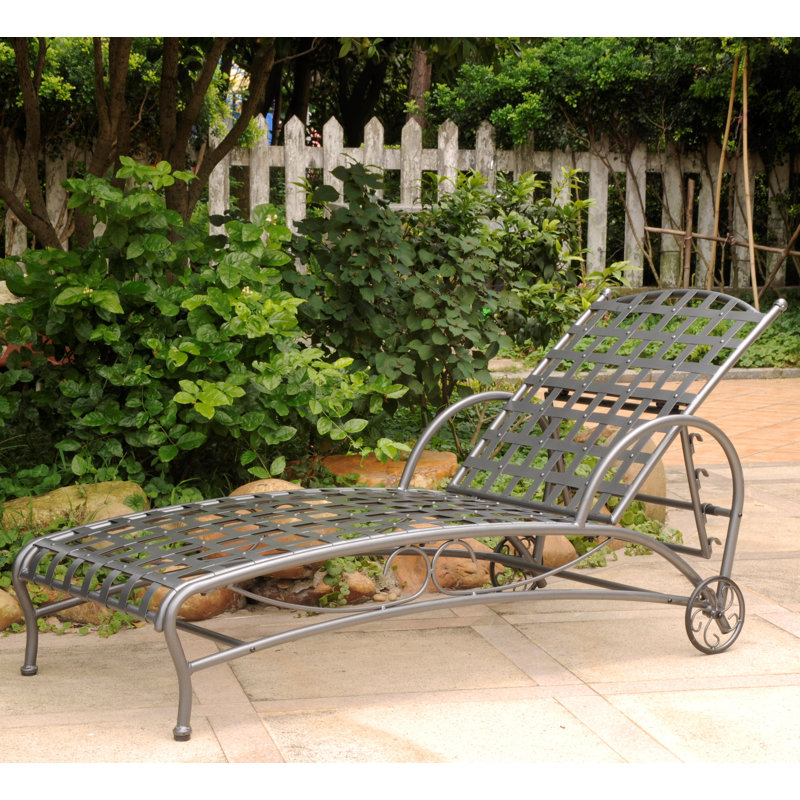 Arifa Outdoor Chaise Lounge, Pewter