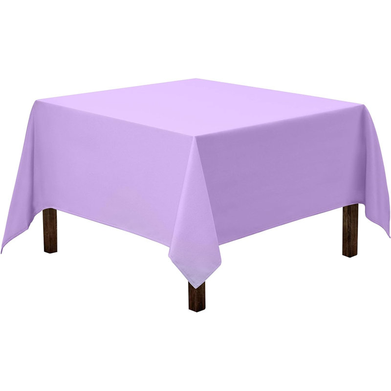 Amilliana Square No Pattern Polyester Tablecloth, Lavender, 85" Square