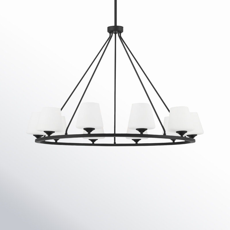 Lane 10 - Light Dimmable Wagon Wheel Chandelier