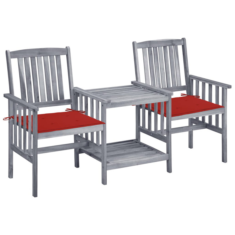 Ensemble bistro long avec coussins 62,6 po Anniedale Square, Rouge