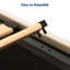 Lit plateforme tapissier hydraulique avec tête de lit à oreilles-2144309378-2121445056