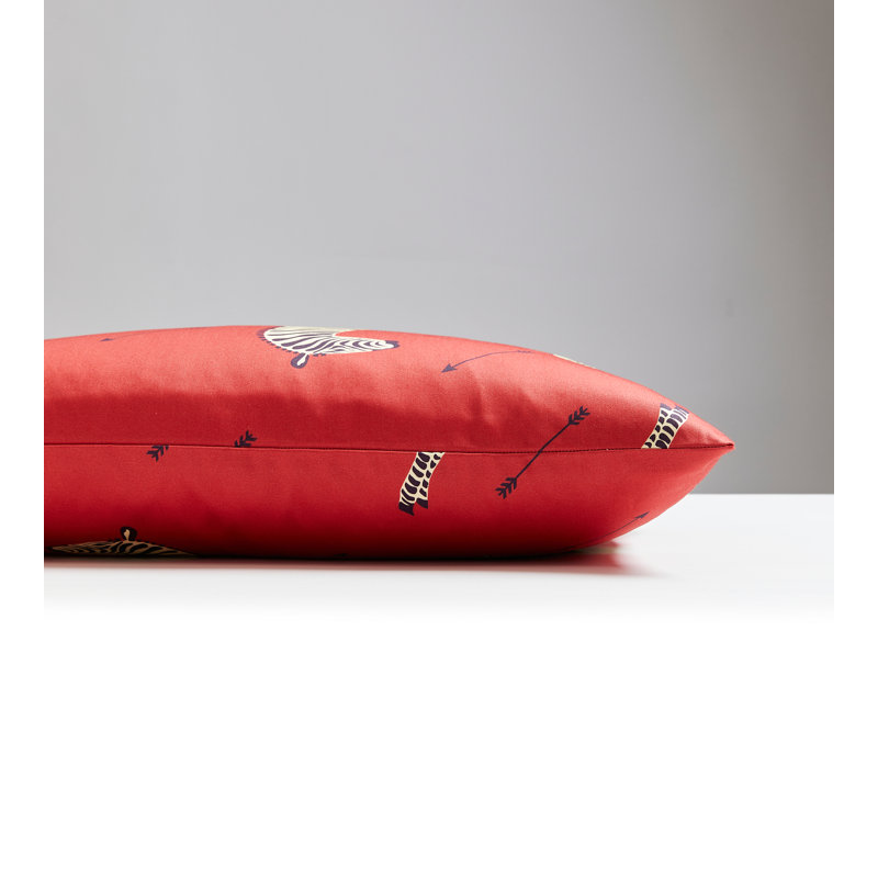 Zebras Lumbar Pillow Cover & Insert, Masai Red