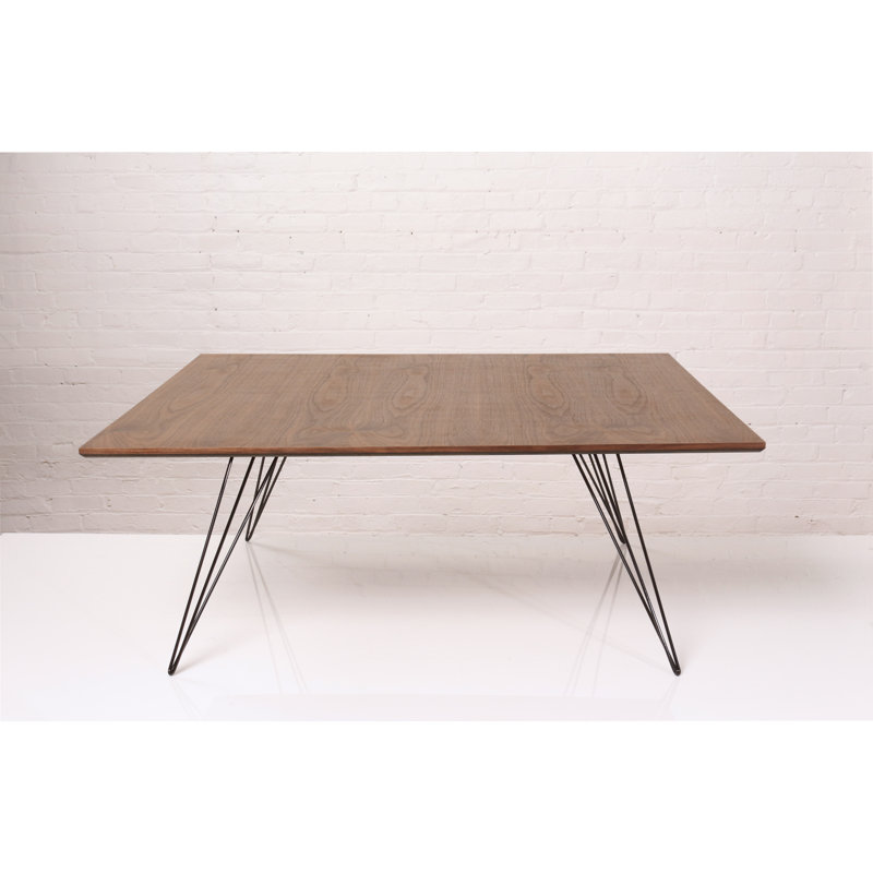 Table basse Williams, Noir, H 18 po x l 46 po x P 46 po, Noyer