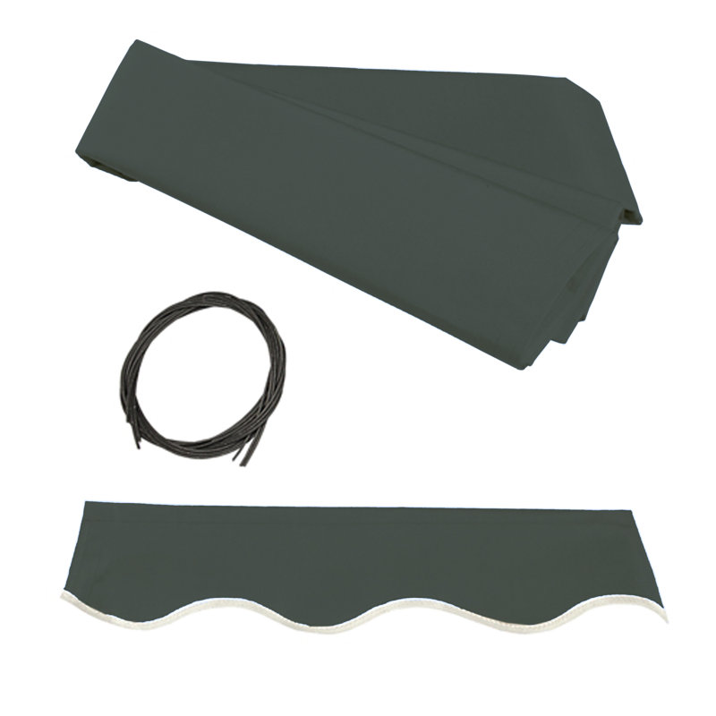 ALEKO Retractable Awning Fabric Replacement, 13' W x 10' D, Forest Green