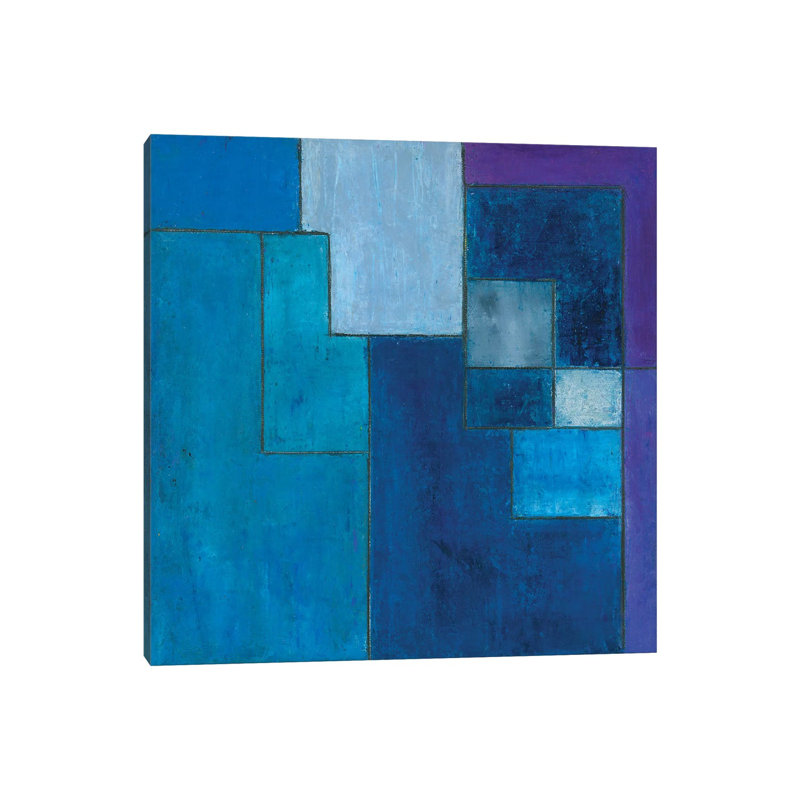 Ultra Blue Violet by Stephen Cimini - Painting on Canvas, Wrapped Canvas, 45.72 cm H x 45.72 cm W x 1.91 cm D