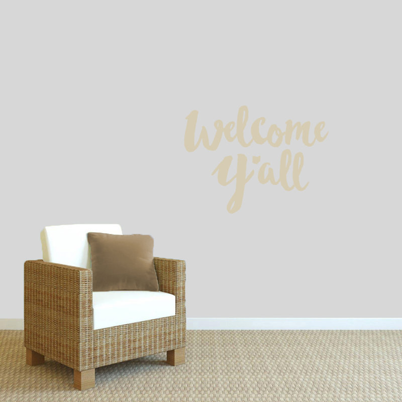 Text & Numbers Non-Wall Damaging Wall Decal, Beige