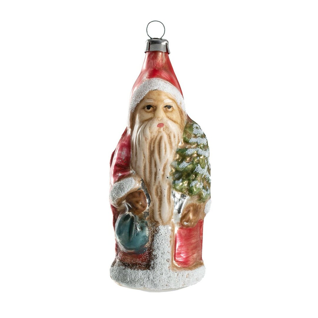 Baumschmuck Kleiner Weihnachtsmann mit Rucksack