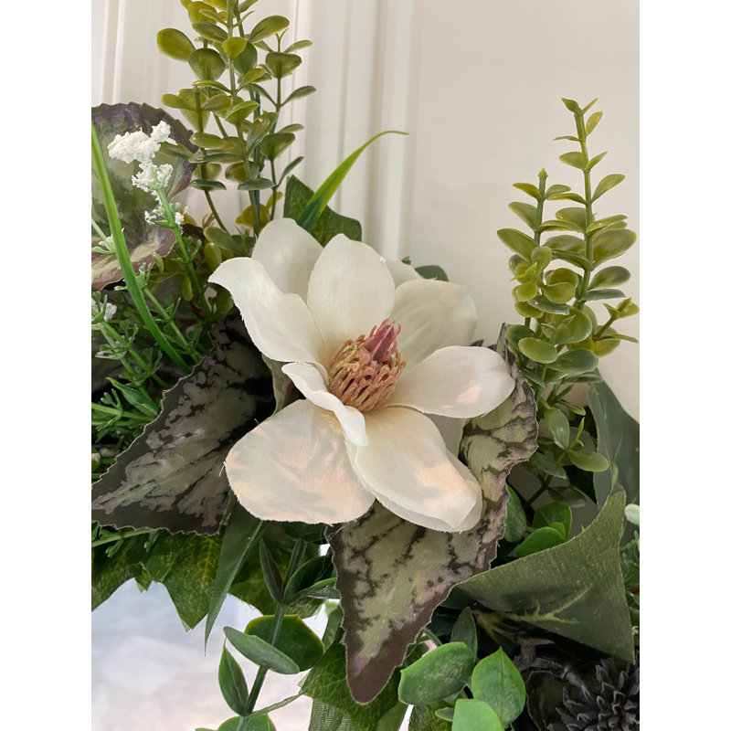 Couronne miroir en soie 23 po