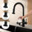 3-In-1 Kitchen Faucet With Built-In Glass Rinser, High-Arc Pull-Down Sprayer With 3 Spray Modes, 360° Swivel Kitchen Sink Faucet, 1 Or 3 Hole Installation-126488153