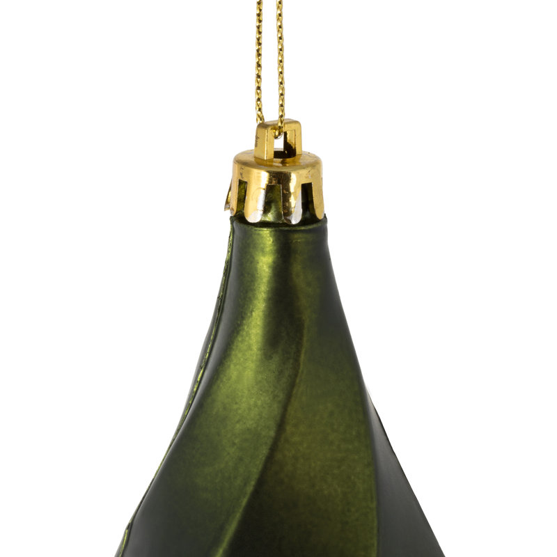 Solid Finial Ornament, Matte Moss Green