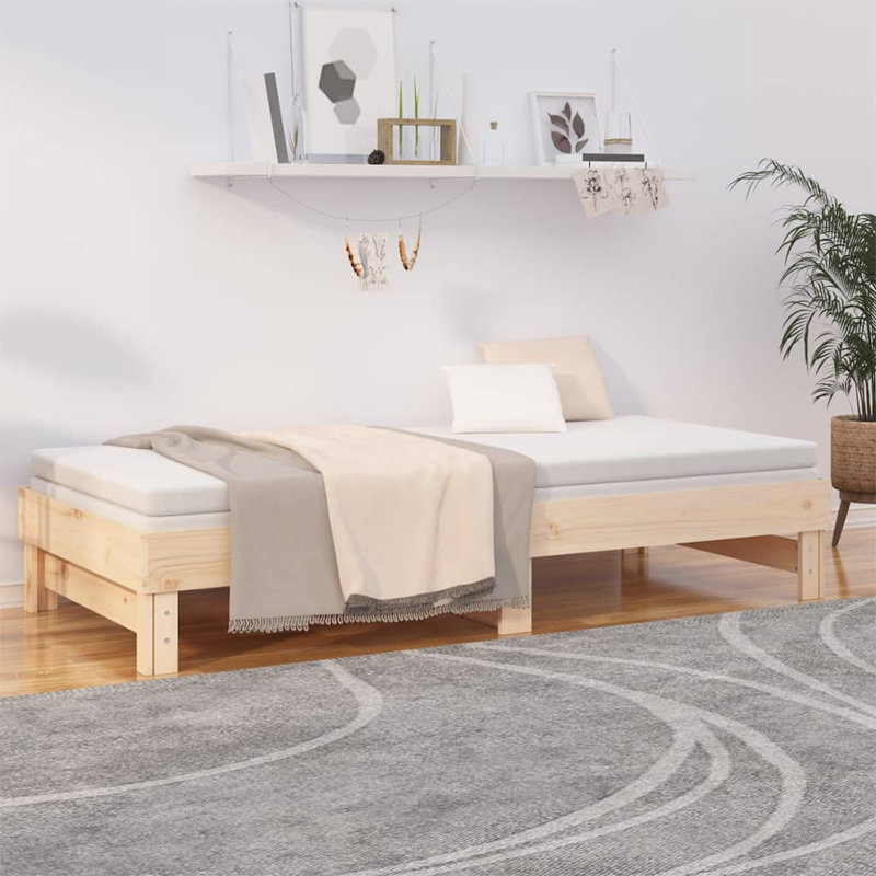 Solid Wood Daybed, 80 x 200cm, Natural