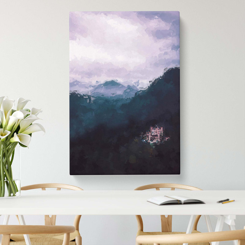 Hohenschwangau Castle In Abstract - Wrapped Canvas, 60cm H x 40cm W x 3cm D