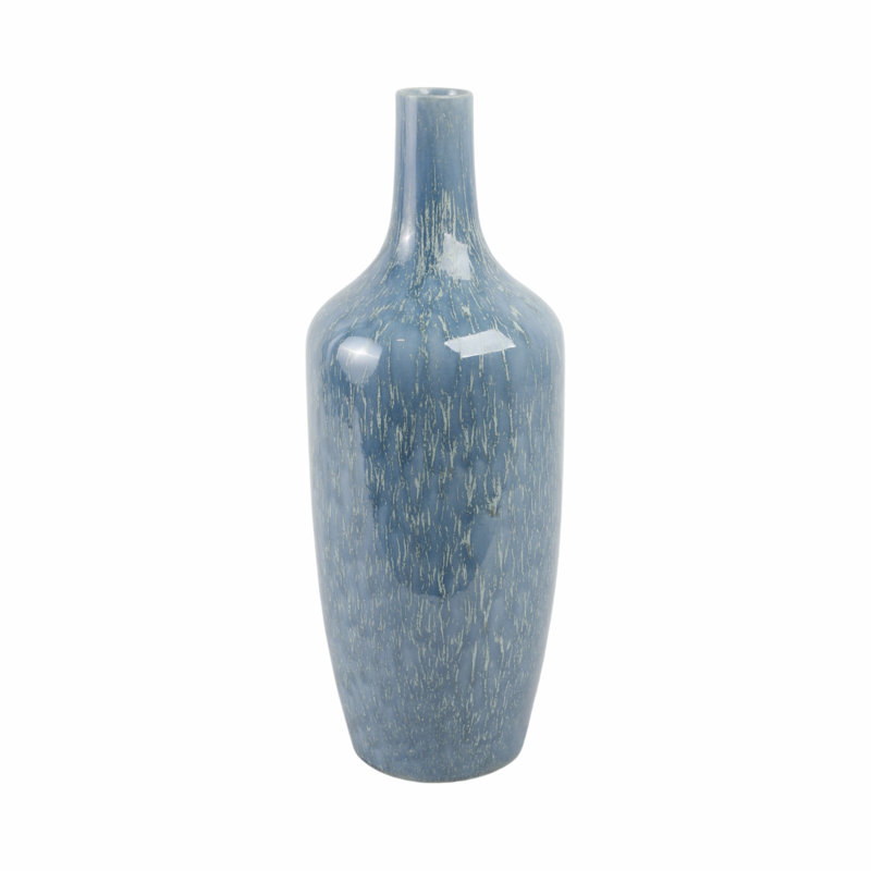 Ceramic Vase Decorative Flower Vase Modern Pottery Accent for Contemporary Home Decor, 17" H x 8" W x 8" D