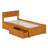Orlando Solid Wood Platform Bed with Panel Footboard & Storage Drawers-96140399
