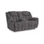 Causeuse inclinable manuelle Dane, polyester gris riche, 76 po