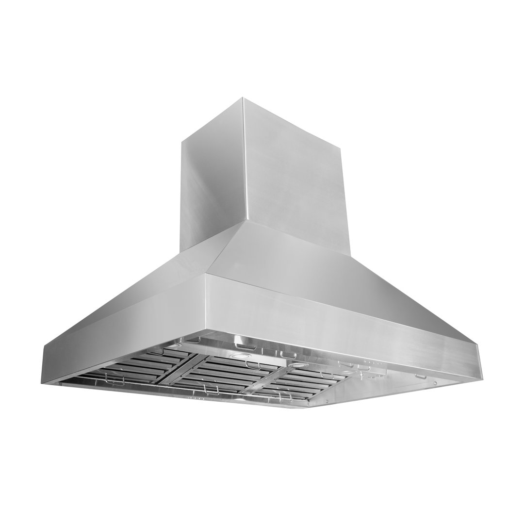 ProLine Range Hoods 36" Stainless Steel 1200 CFM Ducted (Vented) Island Range Hood with Baffle Filter ProLine Range Hoods