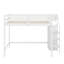 Lit mezzanine double avec garde-robe et escalier de rangement-951597268