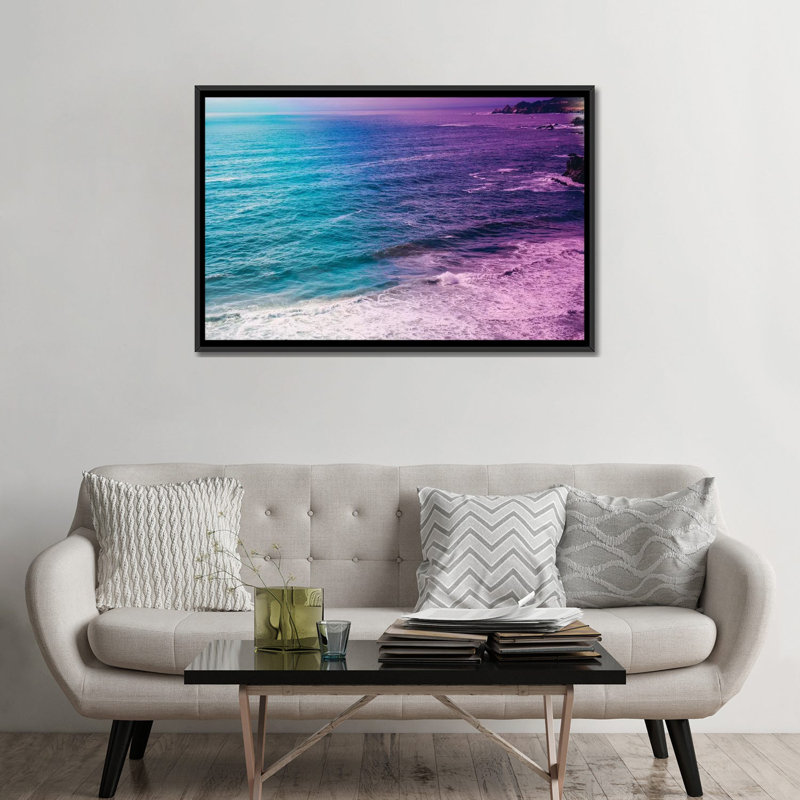 «The Ocean Has Emotion», reproduction d'impression sur toile tendue, H 18 po x l 26 po x P 1,5 po, Pas de tapis