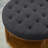 Round Upholstered Tufted Linen Ottoman Coffee Table-200077557-200077558