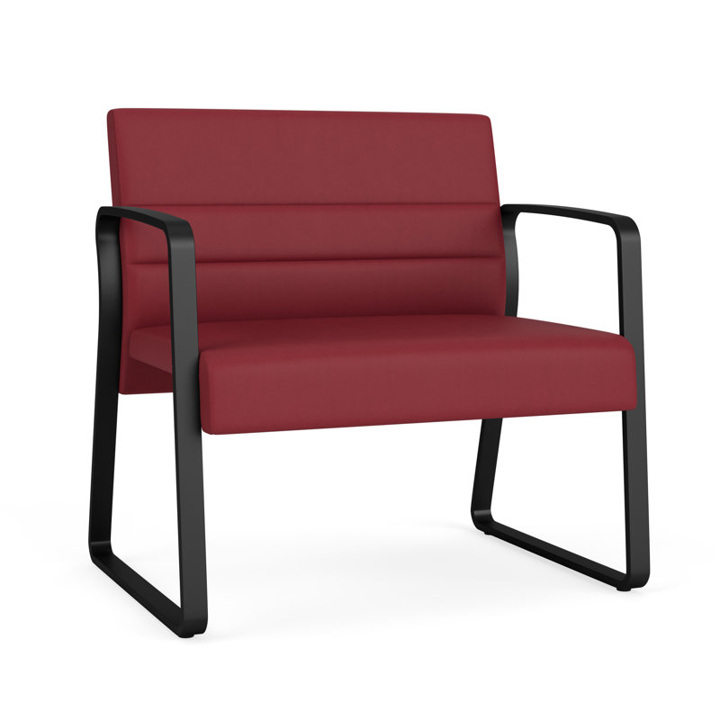 Chaise bariatique Waterfall, Noir, Vinyle Patriot Plus Bordeaux