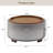Caysey 30.1" W Upholstered Round Storage Ottoman with Wooden Tray-1971154177