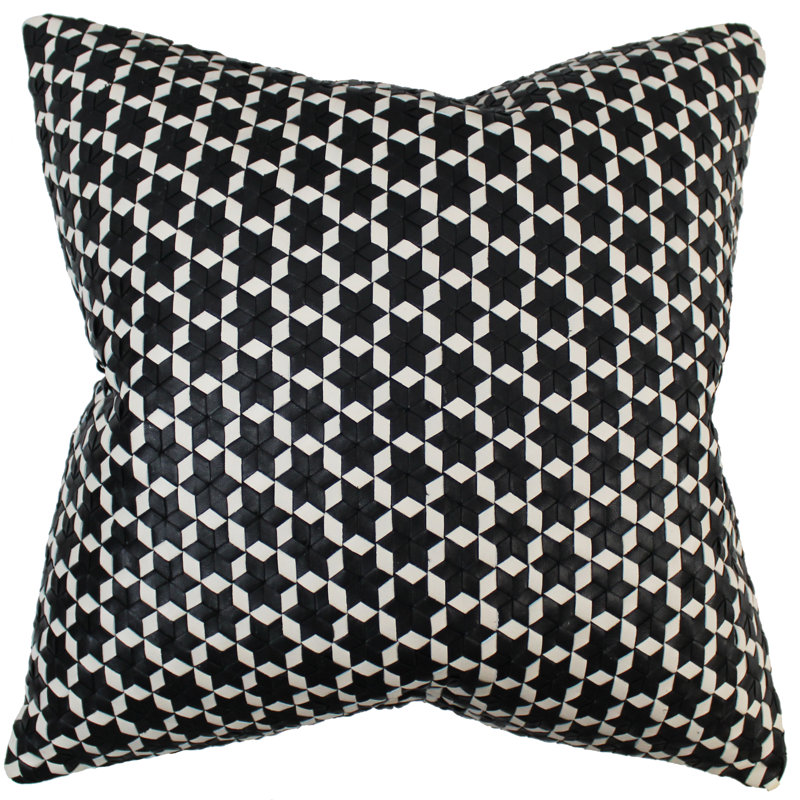 Geometric Feather Throw Pillow