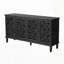 Buffet antique 60 "avec sculptures florales-628464378