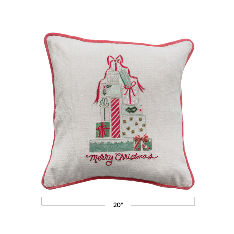 Coussin en coton Merry Christmas