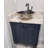 15" Vintage Bucket / Pail Copper Vessel Bathroom Sink with Weathered White Exterior Grid Drain Included
