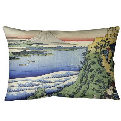 Coussin lombaire à chemin de montagne katsushika hokusai,